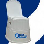 Veayva Plastic Heavy Duty Portable Indian Toilet To Western Convertor Easygo Round Portable Commode | Toilet Stool | Toilet Commode For Patients | Portable Toilet Seat (White)