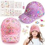 Veopoko Craft Kits for Kids, 2 Pcs DIY Baseball Cap Gifts for 4 5 6 7 8 9 10 Year Old Girls Toys for 4-10 Year Old Girls 4-10 Year Old Girl Gifts Girls Toys Age 4-10 Girls Birthday Presents 4-10 Year