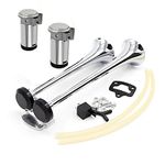 YIYIDA Car Horn Air Horn Silver 165DB Ship Horn Truck Horn 12V High Tone and Low Tone Horn Double tube horn Zinc chrome Two air pumps super loud Car Speaker Horn for 12V boat car yacht RV vans ect