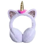 Ztl Unicorn Earmuffs for Girls Kids Women Soft Plush Ear Warmers Winter Ear Muffs