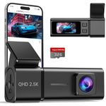Dash Cam Front 1440P Dashcam with 32G SD Card, Dash Camera for Cars, Mini Dashcams with App,WiFi, Night Vision, G-Sensor, Loop Recording, 24H Parking Mode, Support 256GB Max