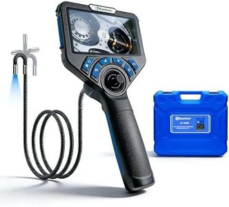 Kuntech 720°Articulating Borescope Camera, 5" HD 1080P Screen Inspection Camera with 6 Light, Endoscope with 6.2mm IP67 Waterproof Probe, 1-5X Zoom, Control at Will Borescope with 1M Flexible Cable