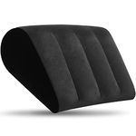 DASGUTES Inflatable Wedge Pillow Black Minimalist Yoga Posture Aid Cushion Lumbar Leg Support Pillow Reduces Waist and Back Pressure Wedge Cushion for Sleeping, Leg Elevation, Travel