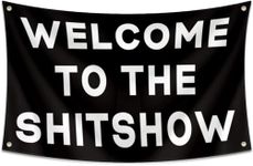 Gamer Banner - Welcome To The Shitshow - Flag 3x5 ft Tapestry Funny Flags for Room Guys Teen Boys Girls - Man Cave Tapestries Funny Cool Wall Banners for Bedroom, Party Flags College Dorm Rooms Décor