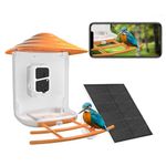 VOSON Smart Bird Feeder - 1.5L Capacity, Solar Battery Life, Auto-Record 1080P Bird Videos with Night Vision, Instant Notifications, Squirrel-Proof and AI Identify Bird Species