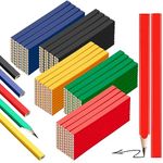 200 Pieces Carpenter Pencils, Octagonal 5 Colors Hard Black Carpenter Pencils Construction Pencils for Woodworking Marking and Concrete Marking