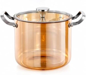 Wfyxenod Glass Saucepan with Cover, Clear Glass Pot