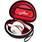 Comecase Travel Hard Carrying Case Compatible With for Beats Studio Pro/for Beats Solo 4 3/ for Beats Studio3/ for Beats Solo2/ for Beats Solo Pro Bluetooth On-Ear Headphones (Black+Inside Red)