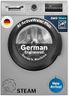 Bosch 7 kg, 5 Star, AI active water+, Anti-Wrinkle, Anti-Tangle, Anti Bacteria Steam, Fully-Automatic Front Loading Washing Machine (WAJ24266IN, In-Built Heater, Silver)