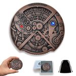 Unique Dice Roulette Dice Metal Dice Set Mechanical Dice Spinner DND Roller D&D Dice, Steampunk Dice Retro Dice Spinner Dice D20 All in One DND Dice D6, D8, D10, D12 for Dungeons and Dragons TRPG