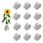 12Pcs Flower Frog 23mm/0.9inch Mini Floral Frog Japanese Ikebana Kenzan Table Numbers Holder Cut Flower Holder Floral Arranger Holder Stainless Steel Pin for Small Ikebana Vase (12Pcs)