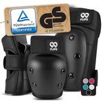 99FLIPS Elbow Pads, Wrist Guards and Knee Pads [6er] Skateboard protection Set DIVE for Adults and Teenagers - Inline Skating Pads, Roller Skate Accessories in Black Size M