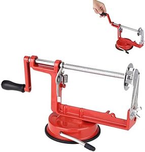 Coupe-pommes de Terre en Spirale, Trancheuse de Pommes de Terre en Spirale Tornado Coupe-pommes de Terre Spirale Torsadée Légumes Trancheuse Manuelle en Acier Inoxydable Rouge