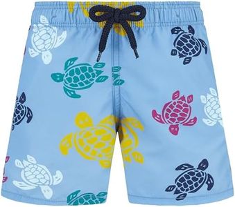 Boys Swim Shorts Ronde Des Tortues Multicolores,Divine,12ANS