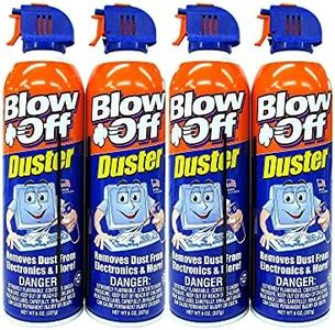 Blow Off Non-Toxic 8oz Compressed Air Duster Can Stop The Build-up of Dust in Your Electronics, Clogging up The Cooling Fan. Pack of 4