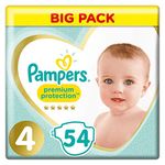 Pampers Premium Protection Nappies Size 4 (8-16kg) Our No.1 for Sensitive Skin Protection 54 Layers