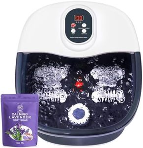 foootcu Foot Spa Bath Massager with Heat Bubbles and Vibration Massage and Jets, Pedicure Foot Spa Tub of 16 OZ Lavender Epsom Salt, Foot Soaker with Temperature Control