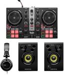 Hercules DJLearning Kit-MK2: DJControl Inpulse 200-MK2 USB DJ controller. HDP DJ45 headphones. DJMonitor 32 monitoring speakers. Full version of DJUCED software included