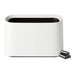 Mini Countertop Wastebasket Trash Can, Makeup Holder Vanity Bathroom Kitchen Car Desktop Office, with 60 Plastic Bags (White)