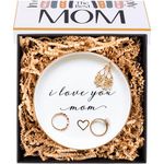 Mom Gifts for Mom - I love you Mom Jewelry Ring Dish | Mothers Day Gifts from Daughter | Mom Birthday Gifts from Son | Ring Holder Jewelry Dish for Women | Modern | by Amy Holt Bridal