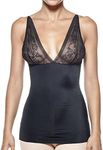 Body Beautiful Shapewear Women’s Lightweight Smooth and Silky Body Shaping Camisole with Adjustable Straps and Lace Trim