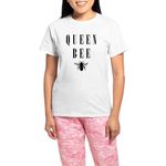 CafePress Queen Bee Women's Light Pajamas Women's Novelty Cotton Pyjama Set, Comfortable PJ Sleepwear