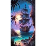 YALKIN 5D Diamond Painting, DIY Diamond Painting Set Diamond Painting Pictures DIY Cross Embroidery Painting Kits for Home Wall and Entrance Decorations 15.7X 27.6inch