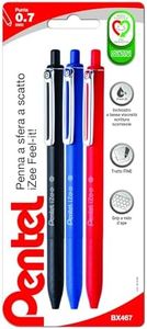 Pentel BX467 Izee penna a sfera a scatto 0,7 mm nero, rosso, blu (3 pezzi)