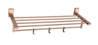 Aquieen Cuff Series Towel Rack 24" PVD Rose Gold Finish (SS 304) (Compel Rose Gold)