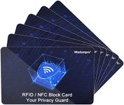 6 Pack RFID Blocking Cards, Wisdompro NFC Contactless Card Protection Debit Credit Card Passport Card Protector Blocker for Men & Women, Wallet & Purse Shield