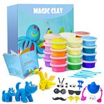 Modelling Clay Kit - 24 Colours Air Dry Magic Clay, DIY Molding Clay with Tools, Craft Kit for Kids Boys Girls, Presents Gift for Boys & Girls Age 3-12 Year Old