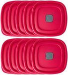 3/5/7 Cup Replacement Lids for Rubbermaid Food Storage Containers Steam Vent (10-Pack, Red)