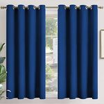 YoungsTex Short Blackout Curtains 45 Inch Length for Window - Thermal Insulated with Grommet Room Darkening Drapes for Bedroom Living Room, 2 Panels, 52 x 45 Inch, Royal Blue