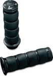 Kuryakyn 6345 Premium ISO Handlebar Grips for Throttle and Clutch: Kawasaki, Suzuki, Victory & Yamaha Motorcycles, Gloss Black, 1 Pair