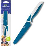 kiddi kutter Child Safe Knife | Stainless Steel | Rounded Design Won't Cut Skin | Kid Friendly Training Knives | Blue