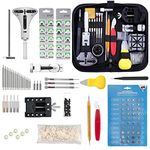 342pcs Watch Repair Kit, Watch Repair Tools Professional Spring Bar Tool Set, Watch Band Link Pin Tool Set with Carrying Case, Watch Battery Replacement Kit, Finger Protectors -Watch Tool Set