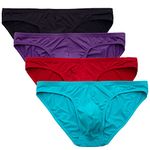 Summer Code Mens Basic Low Rise Briefs Underwear Comfort Tagless Underpants, Multiple Colors and Packs