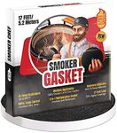 Smoker Chef Smoker Gasket – 0.6’’ Wide 0.2’’ Thick High Temp Seal Grill Gasket – 17 FT Long Self Stick Black Nomex Tape Gaskets for Smokers and BBQ Lid – Heat Seal Material Replacement