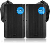 VONYX Pair of Active PA Speakers Bi-Amplified 15 Inch 2000w Two-Way VSA15BT DJ Sound System with Bags