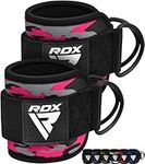 RDX Ankle Straps for Cable Machines Resistance Bands Attachment, 7mm Neoprene Padded 10”x4”, Gym Wrist Cuff Women Men Home Fitness, Weight Lifting D-Ring Booty Leg Workout Curls Kickbacks Hip Abductor