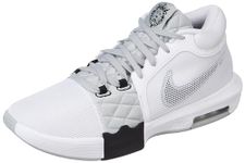 Nike Mens Running Shoes Lebron Witness VIII Ep-White/Black-Lt Smoke Grey-Fb2237-100-7Uk