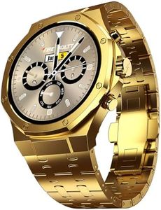 Fire-Boltt Royale Luxury Stainless Steel Smart Watch 1.43” AMOLED Display, Always On Display, 750 NITS Peak Brightness 466 * 466 px Resolution. Bluetooth Calling, IP67, 75Hz Refresh Rate (Gold)