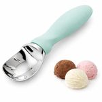 Tenom Heavy Duty Ice Cream Scoop with Comfortable Handle, Icecream Scoop for Gelato, Sorbet, Cookie Dough, Melon, Frozen Yogurt - Dishwasher Safe (Mint)