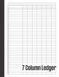7 Column Ledger: Blank Seven Columns Account Bookkeeping Record Book to Record Income, Expenses and Finances