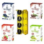 SCORIA Premium Herbal Hookah (100% Nicotine and Tobacco Free) BLUEBERRY,COFFEE,STRAWBERRY,GRAPES Hookah Flavor + 2 PCS POLO ( Pack of 6 )