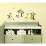 RoomMates RMK2635SCS Jungle Friends Peel and Stick Wall Decals