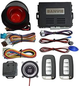 BANVIE Car Alarm System with Remote Start and Smart Push Button Starter