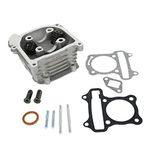 Glixal ATGT-52MM GY6 49cc 50cc to 105cc Engine 52mm Racing Cylinder Head Assy with Big Valves for 139QMB 139QMA Chinese Scooter Moped ATV Go Kart Quad (Non EGR, 23mm Big Valve Type)