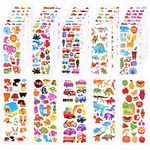 ASTARON 3D Stickers 1000+ Puffy Stickers, 40 Different Sheets Stickers Variety Pack for Scrapbooking Bullet Journals Including Animal, Numbers, Fruits, Fish, Dinosaurs, Cars and More