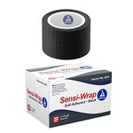 Dynarex Sensi-Wrap Self-Adherent Bandage Rolls, Black, 30 Count